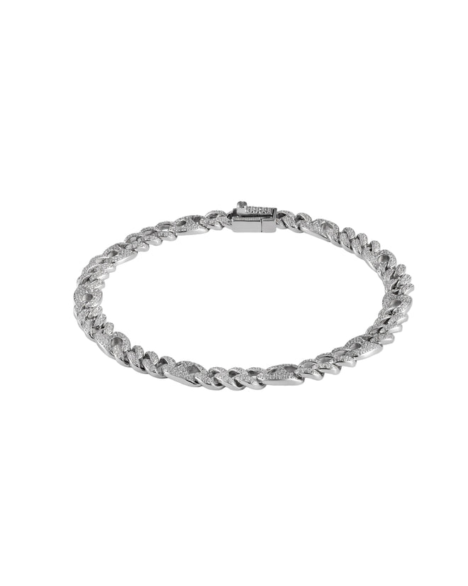 Round Link Iced Cuban Bracelet