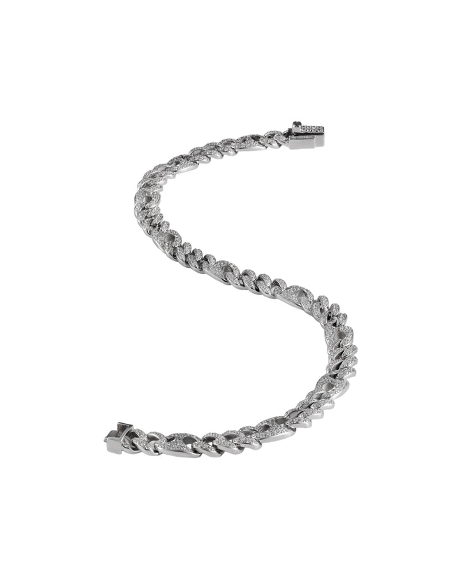 Round Link Iced Cuban Bracelet