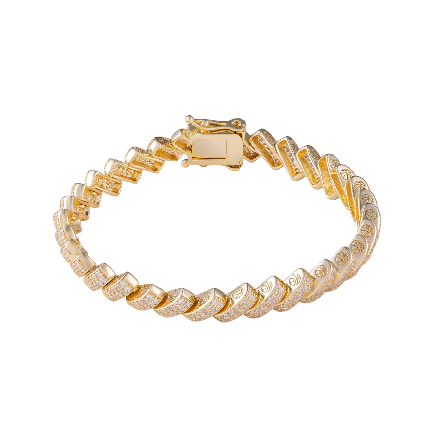Iced Wave Bracelet (Gold)