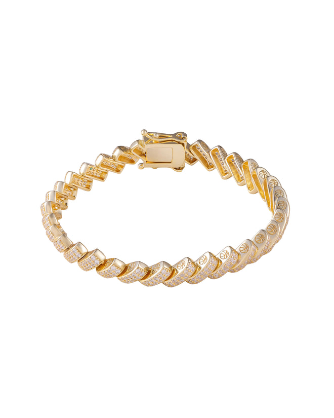 Iced Wave Bracelet (Gold)