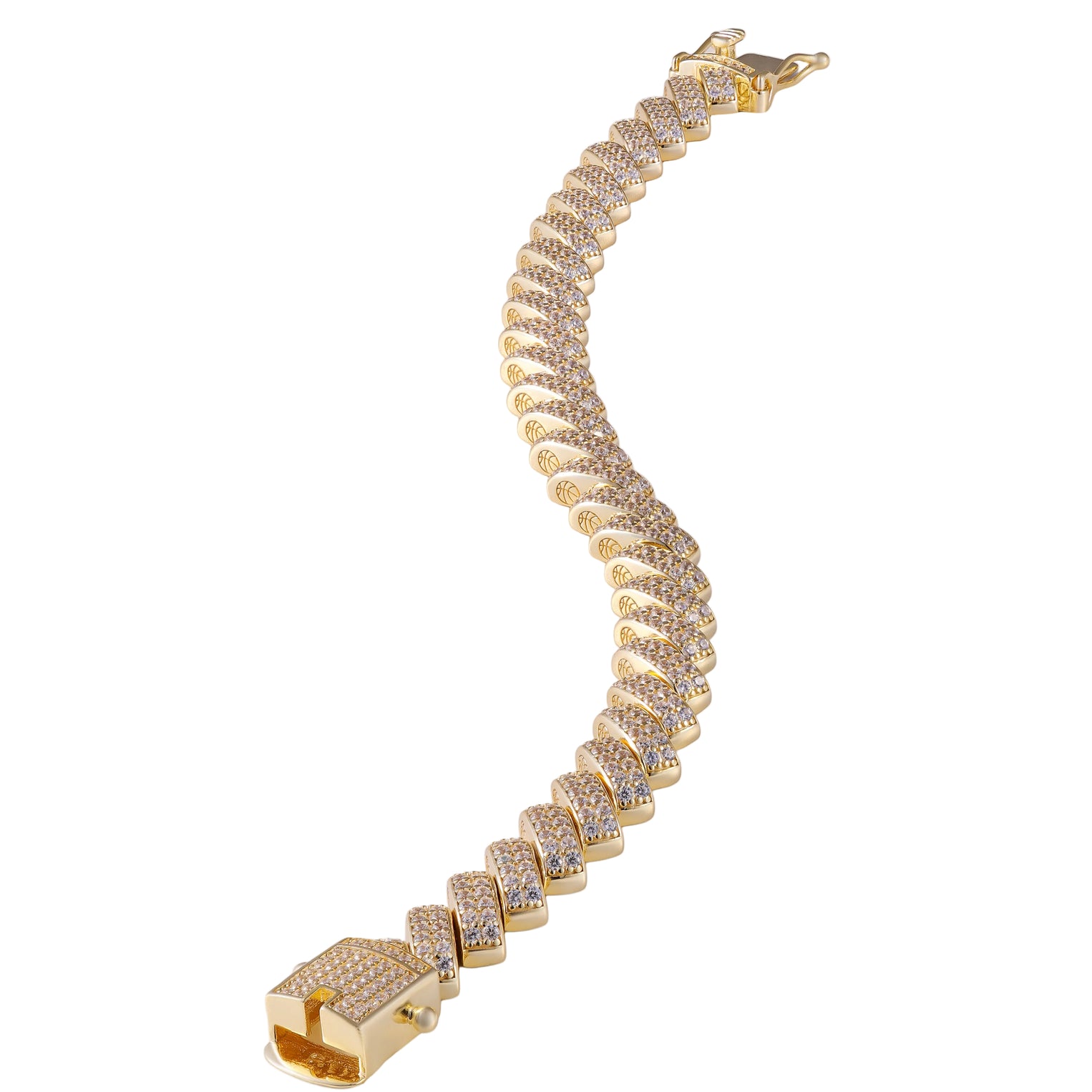 Iced Wave Bracelet (Gold)