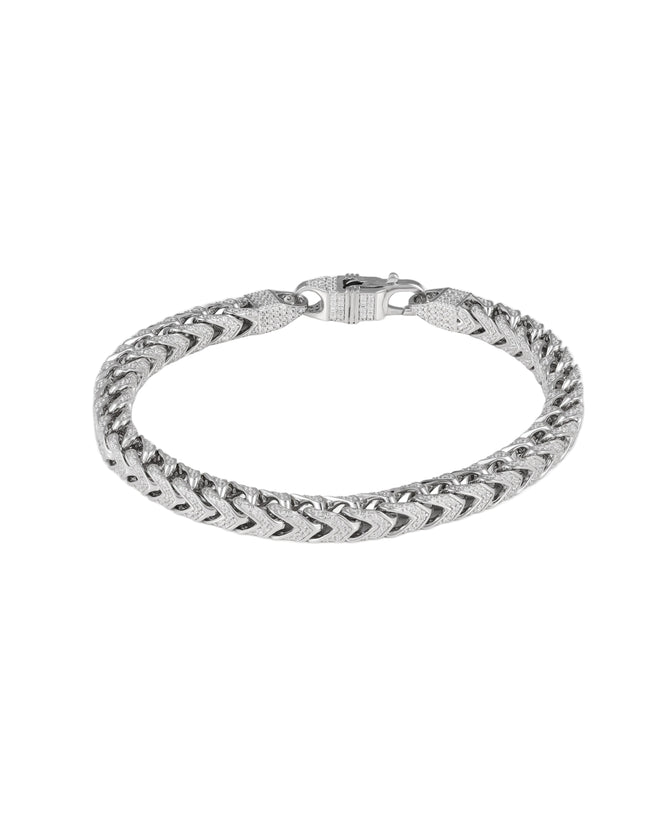 Braided Iced Out Cuban Bracelet