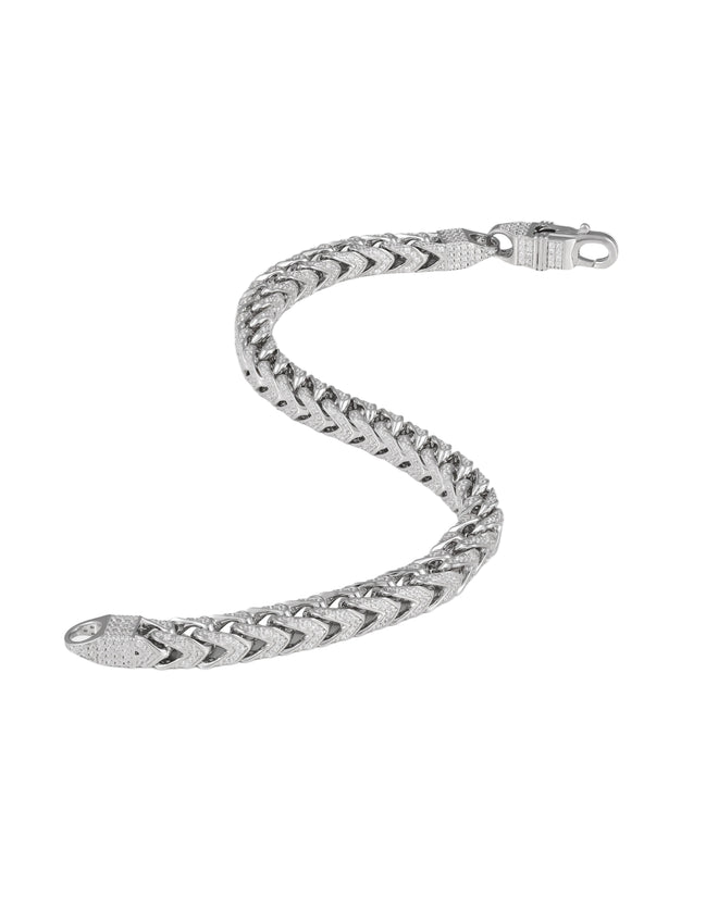 Braided Iced Out Cuban Bracelet