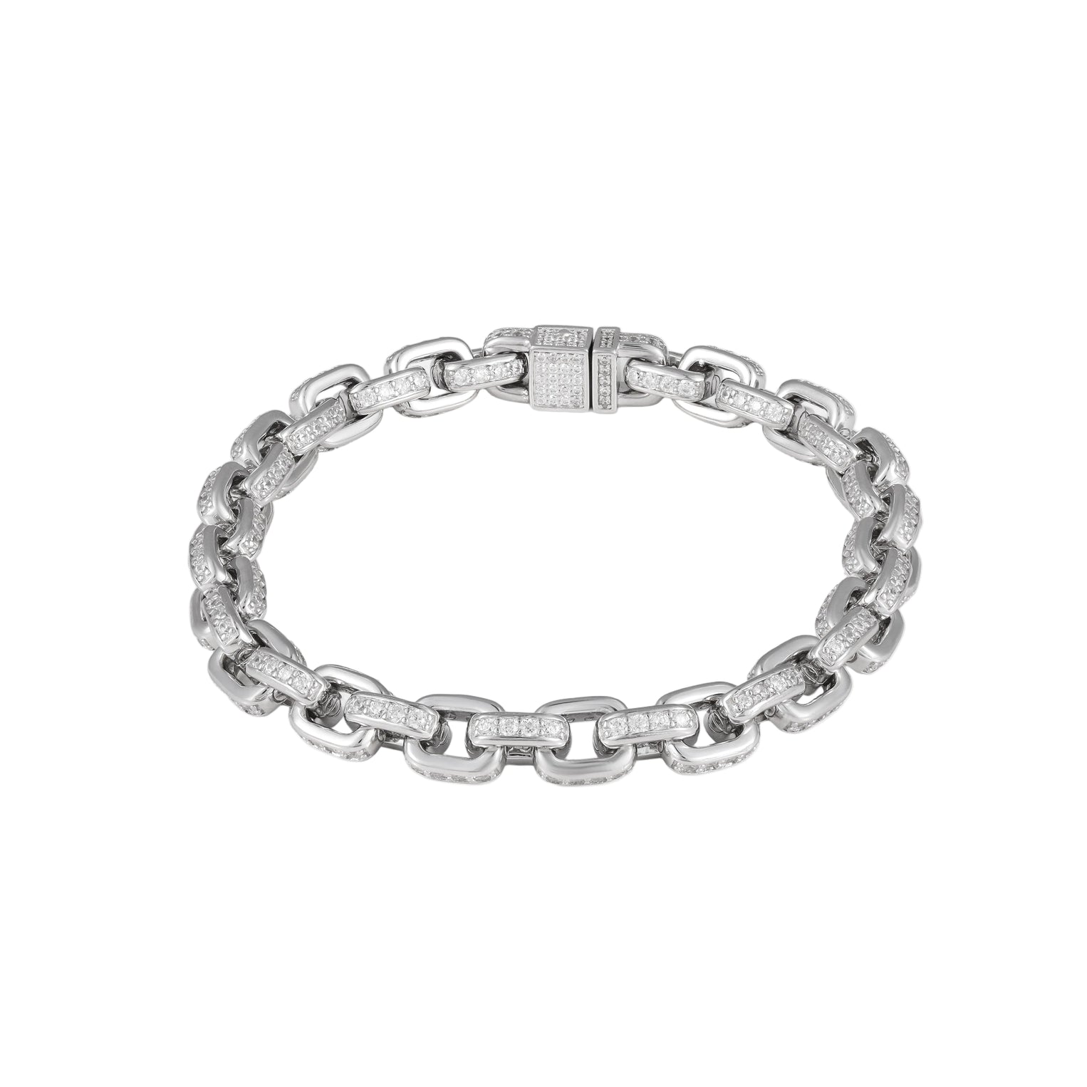 Iced Weave Link Bracelet
