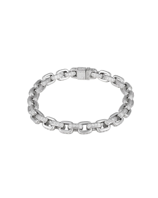 Iced Weave Link Bracelet