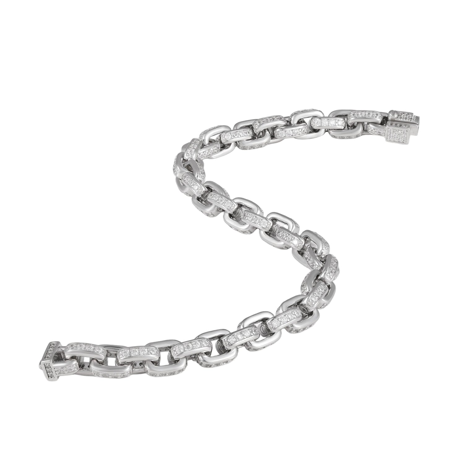 Iced Weave Link Bracelet