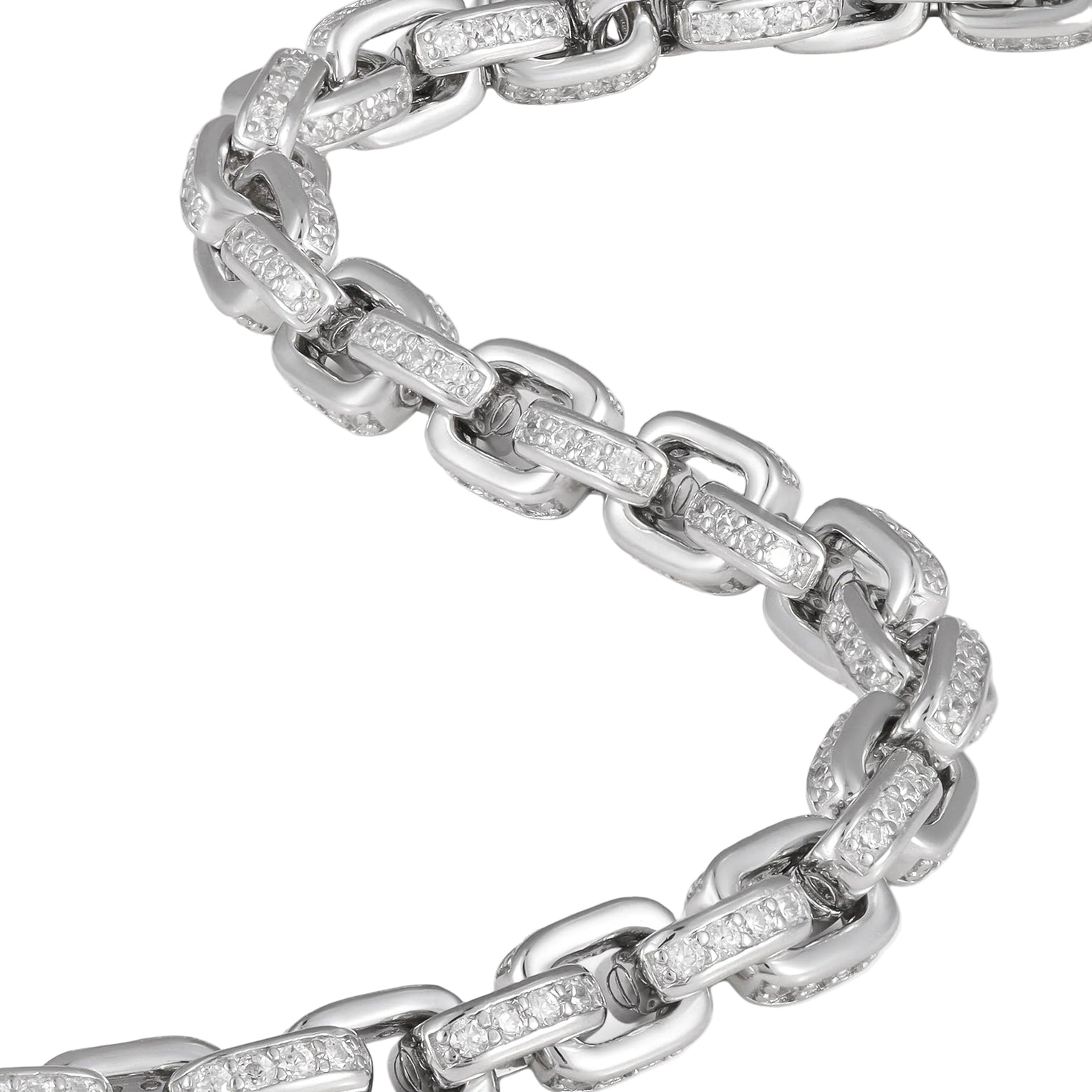 Iced Weave Link Bracelet