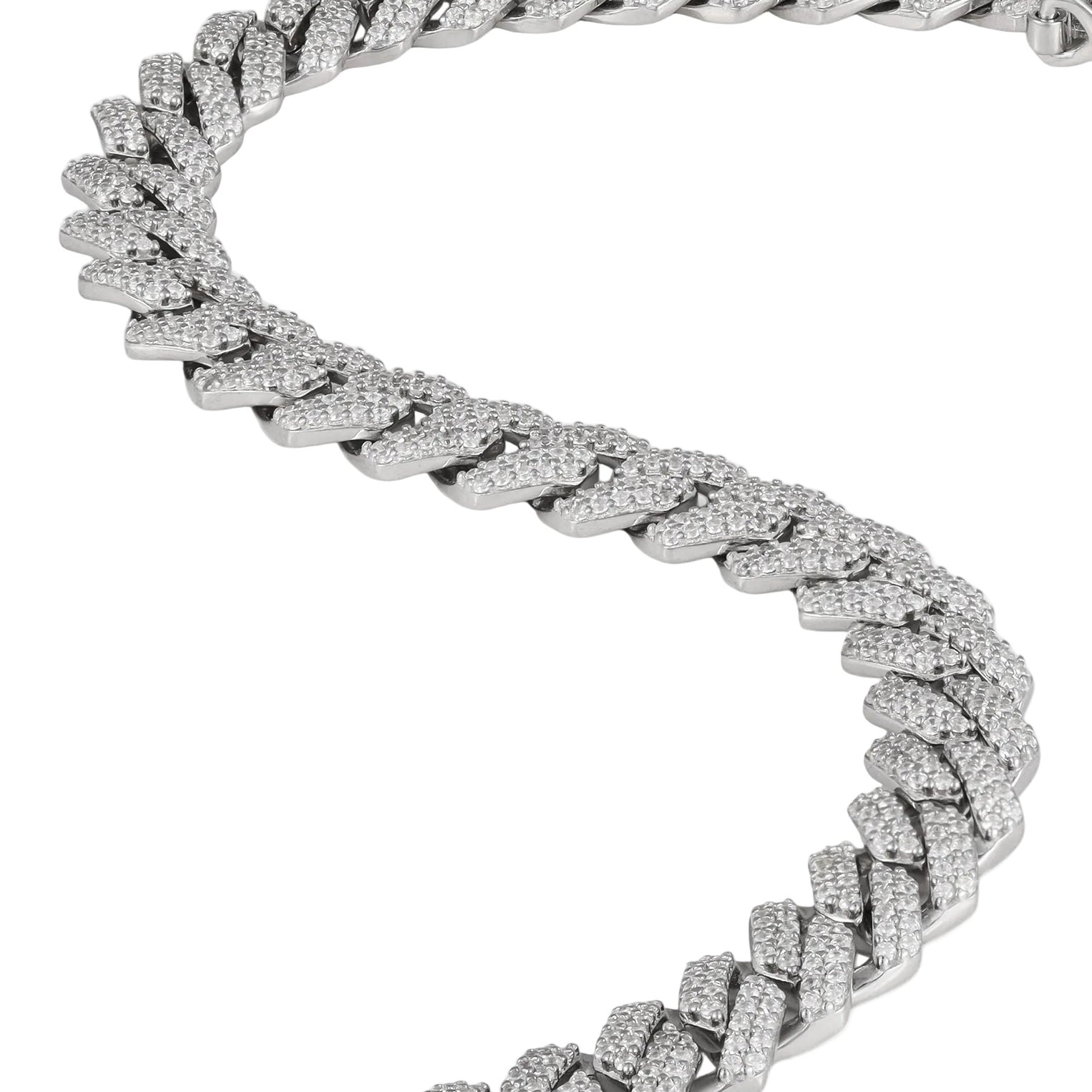 Prong Link Iced Cuban Bracelet 8mm