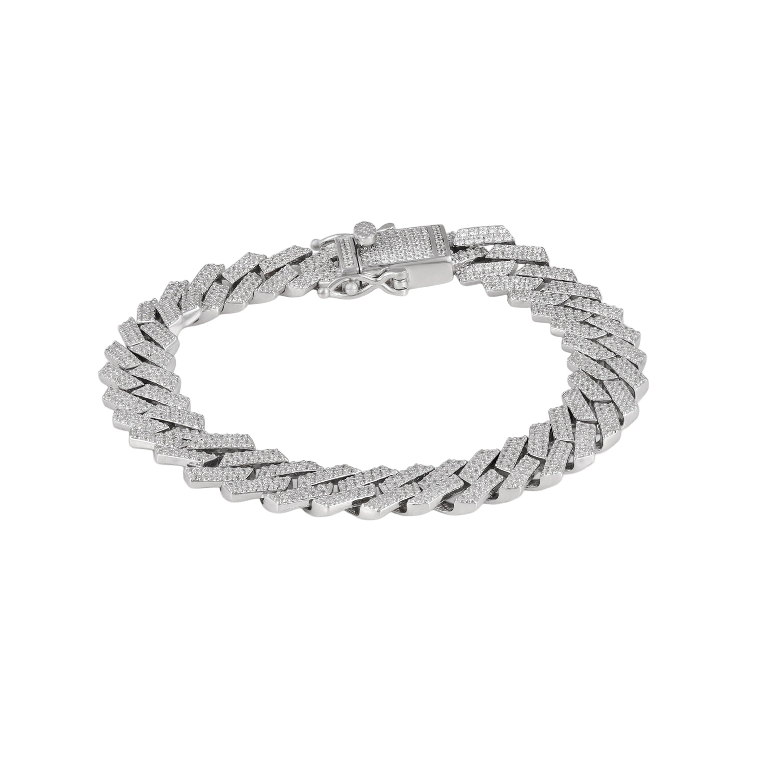Prong Link Iced Cuban Bracelet 10mm