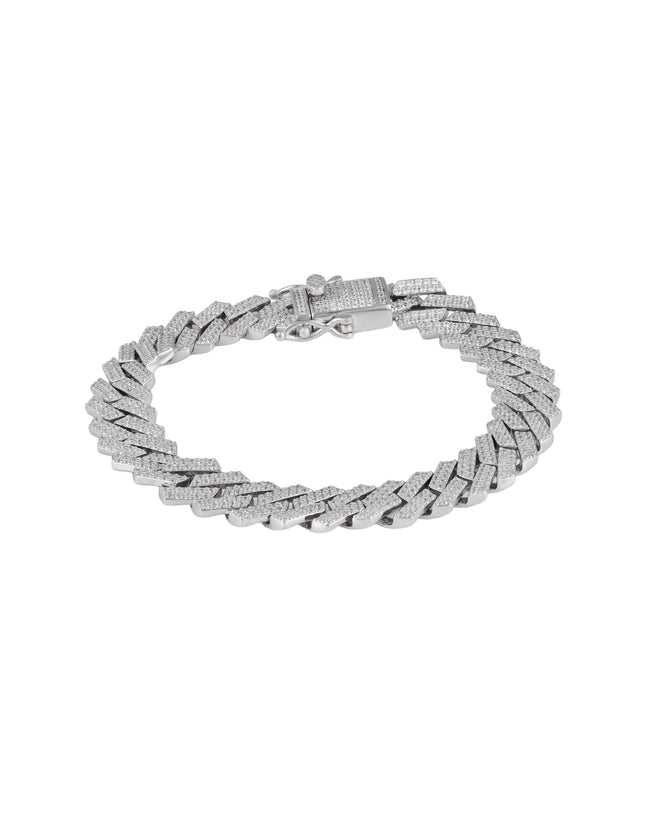 Prong Link Iced Cuban Bracelet 10mm