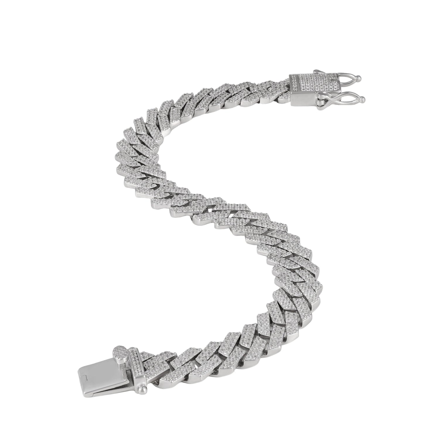 Prong Link Iced Cuban Bracelet 10mm