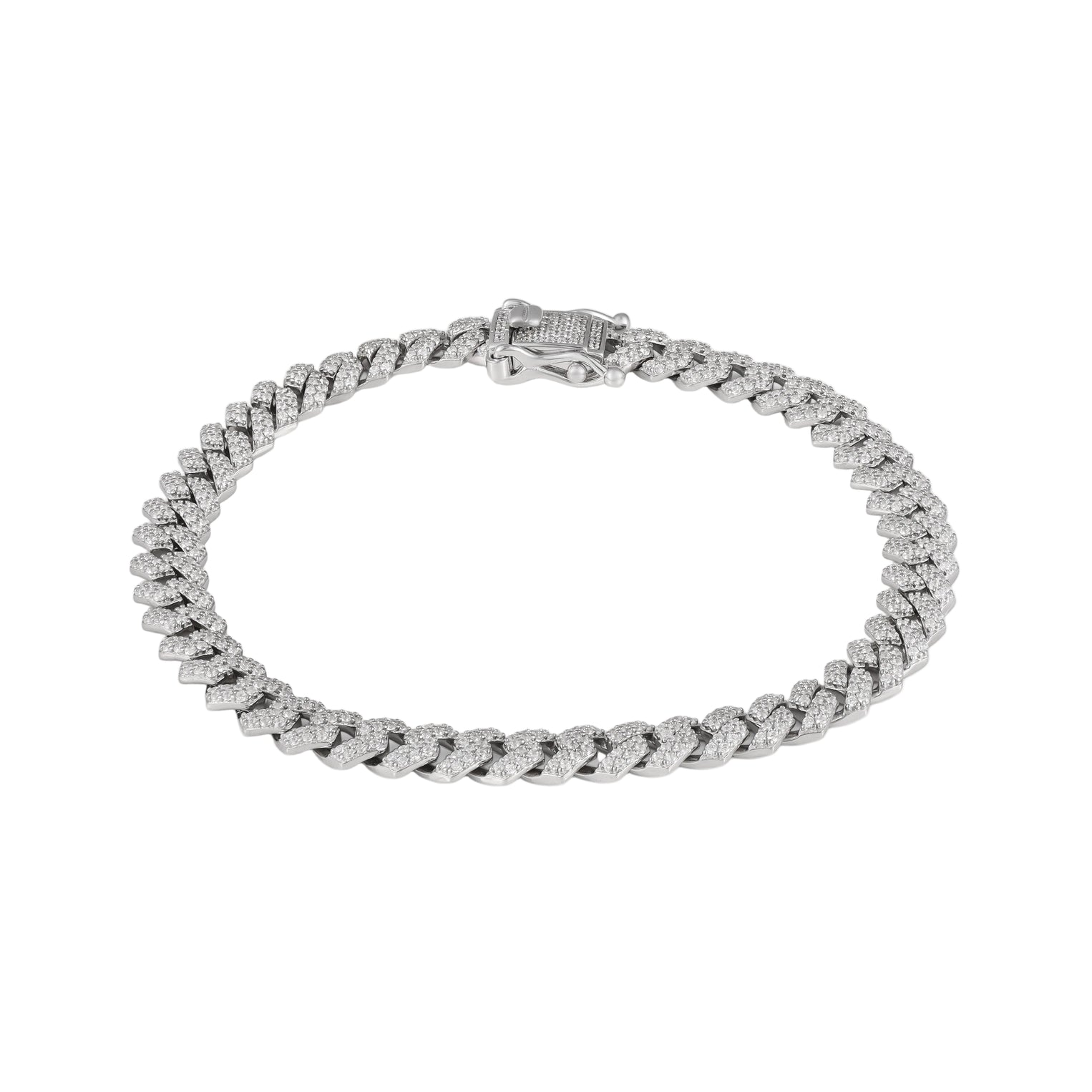 Prong Link Iced Cuban Bracelet 5mm