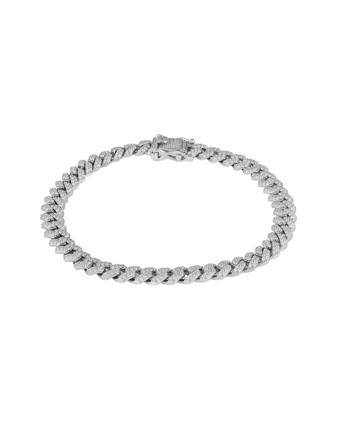 Prong Link Iced Cuban Bracelet 5mm