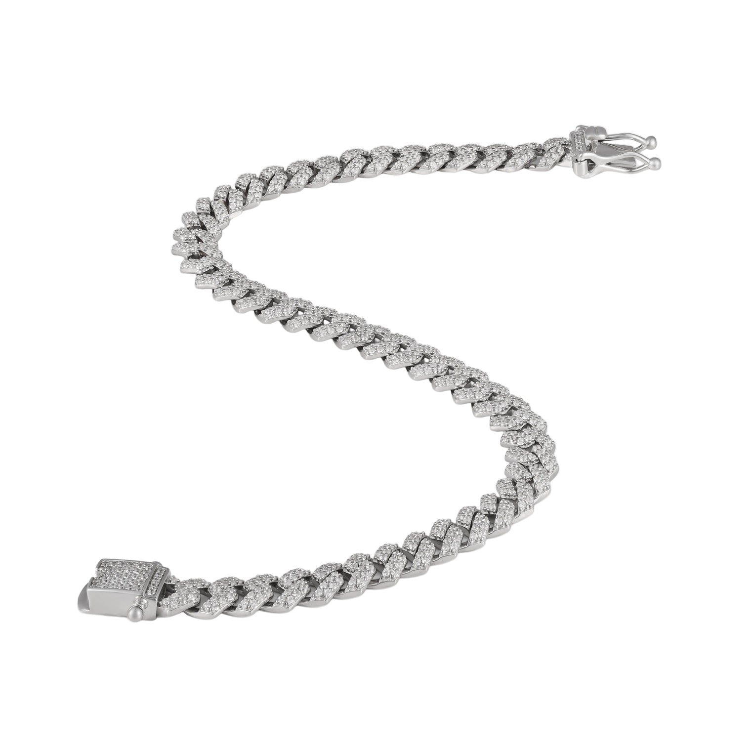 Prong Link Iced Cuban Bracelet 5mm