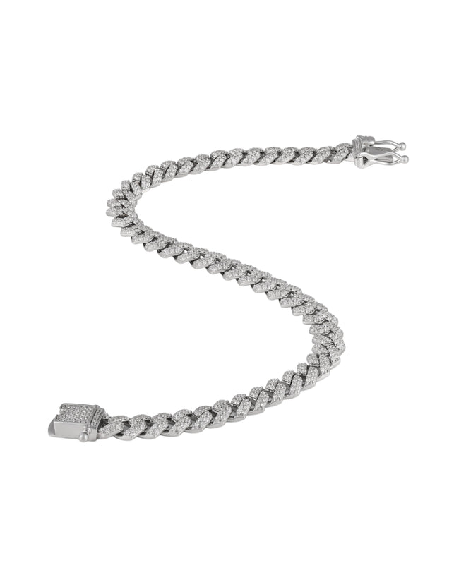 Prong Link Iced Cuban Bracelet 5mm