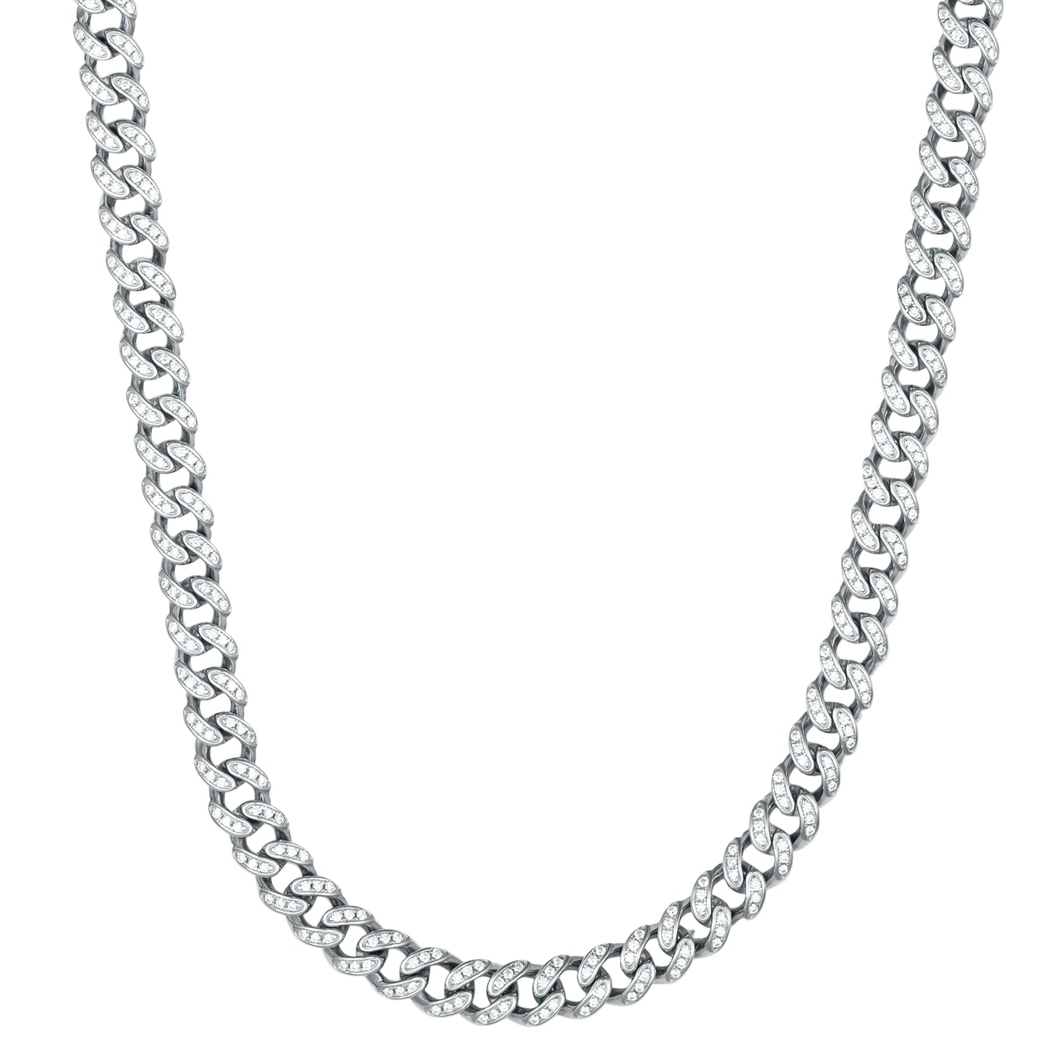 Oval Link Iced Cuban Chain 8MM