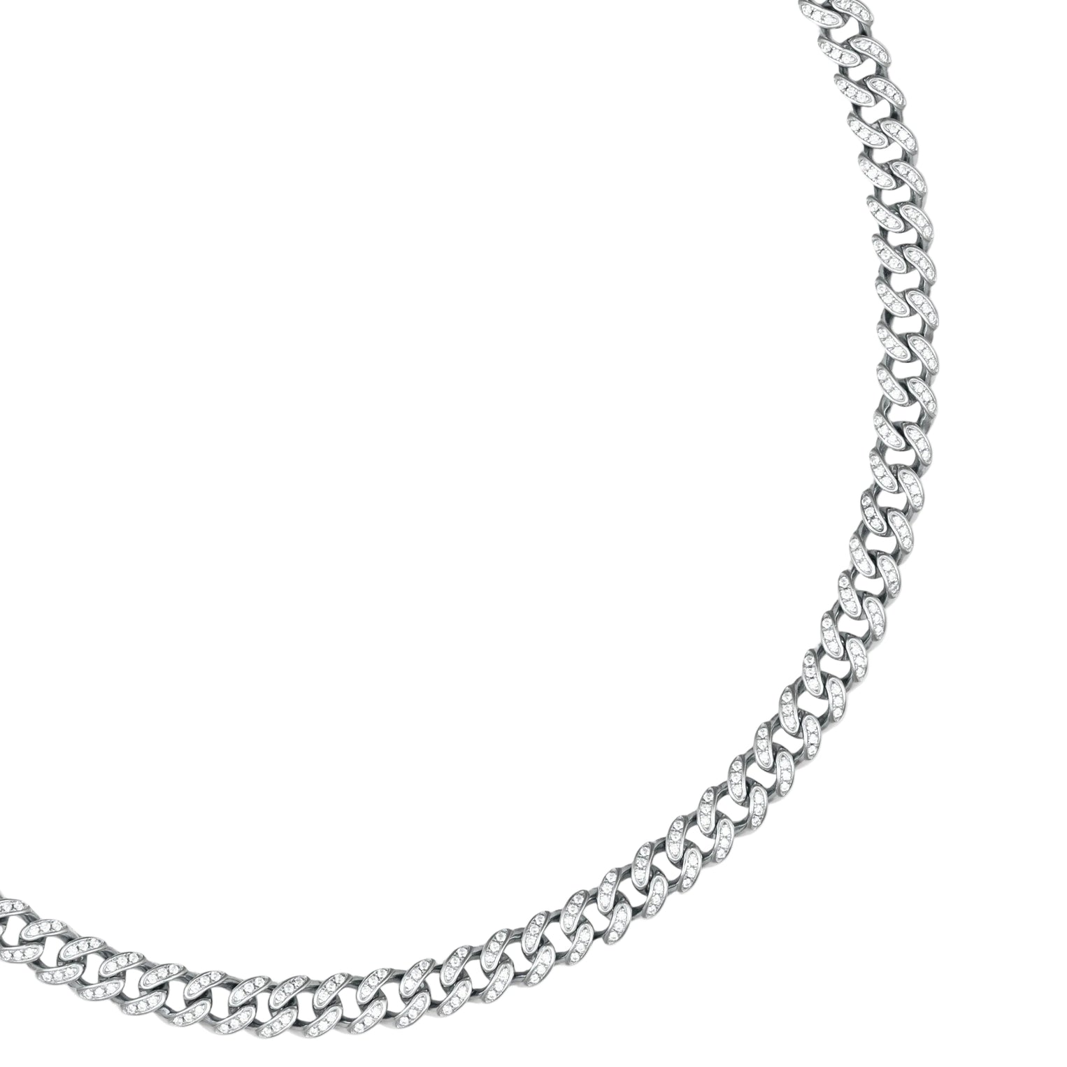 Oval Link Iced Cuban Chain 8MM