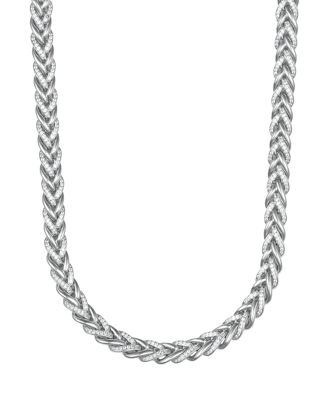 Braided Iced Out Cuban Chain