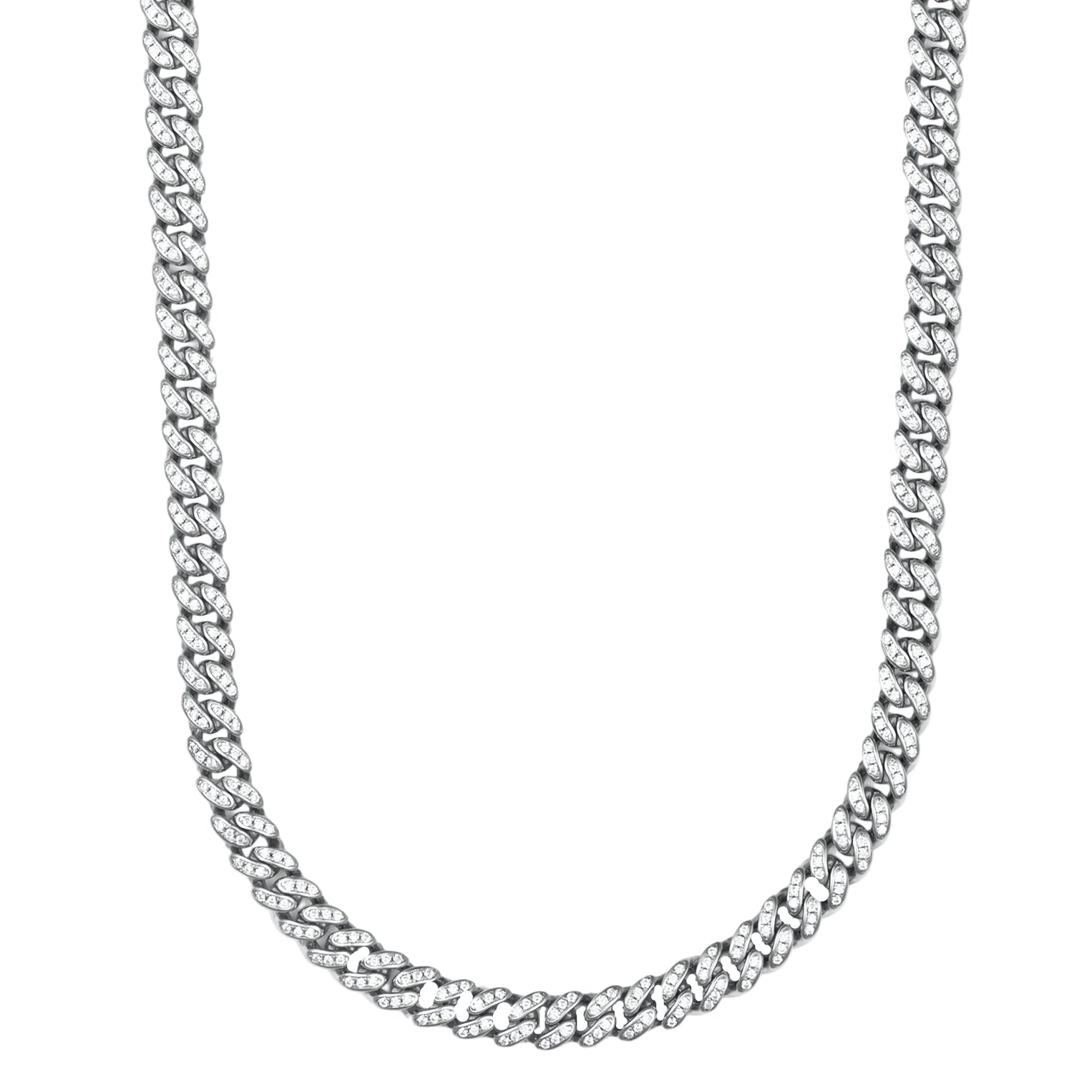Oval Link Iced Cuban Chain 6MM