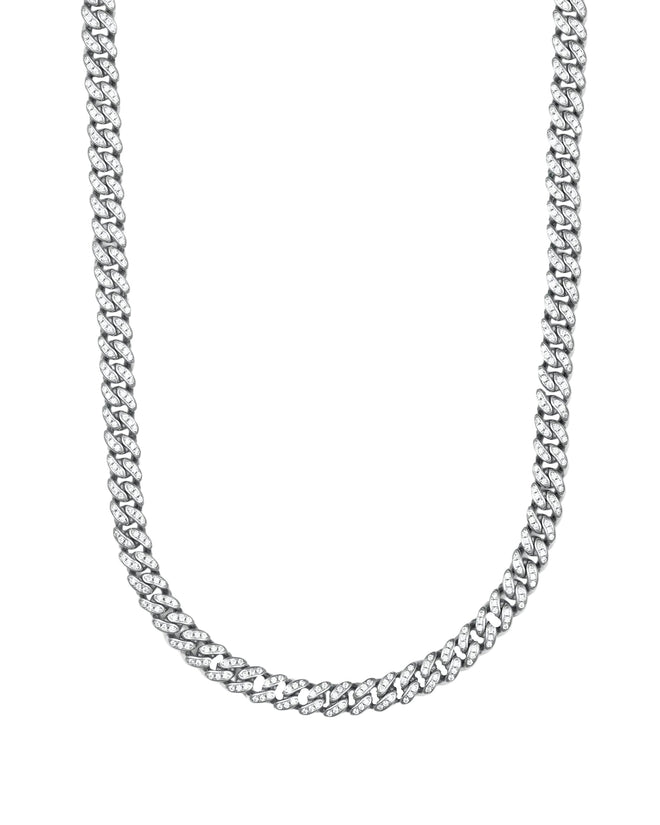 Oval Link Iced Cuban Chain 6MM