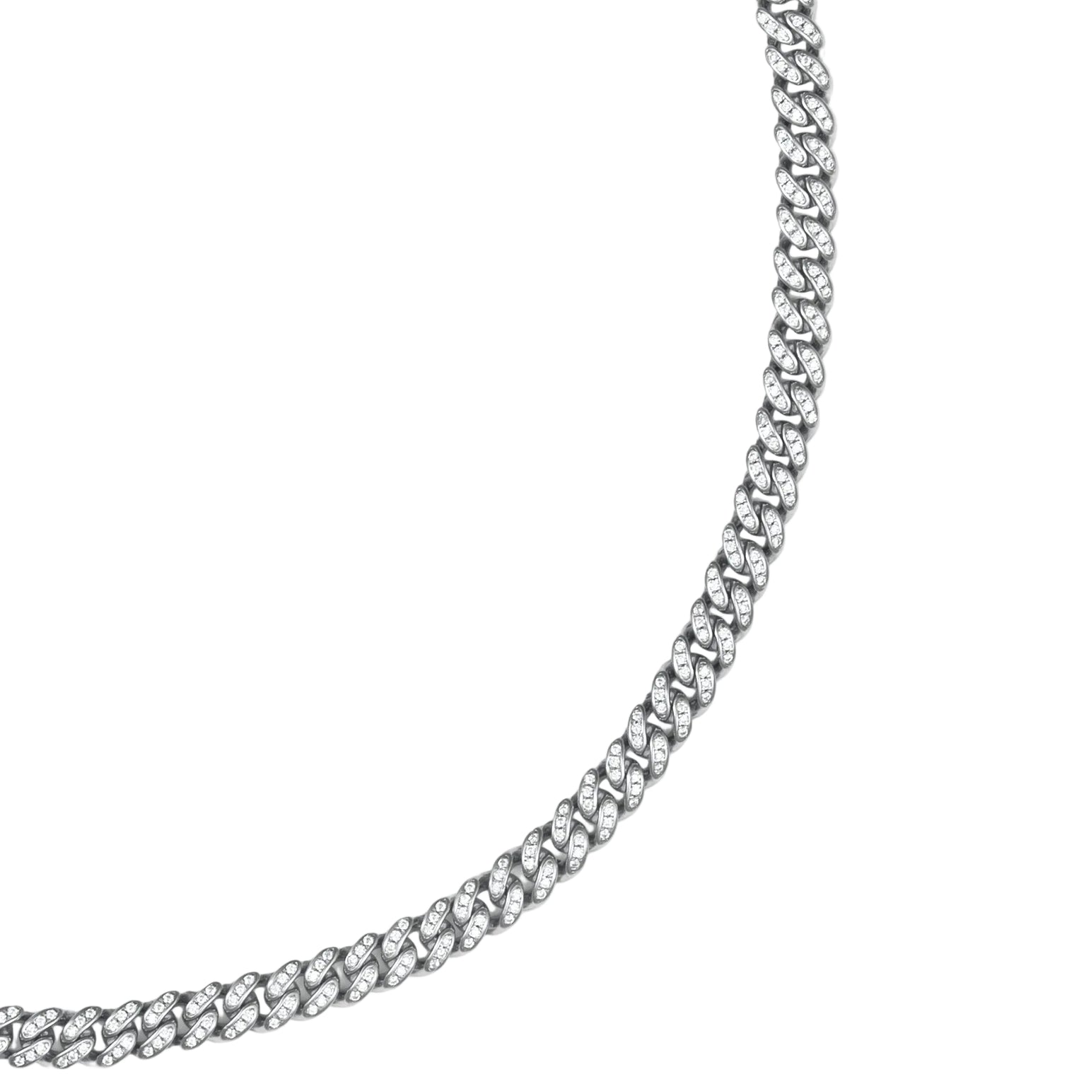 Oval Link Iced Cuban Chain 6MM