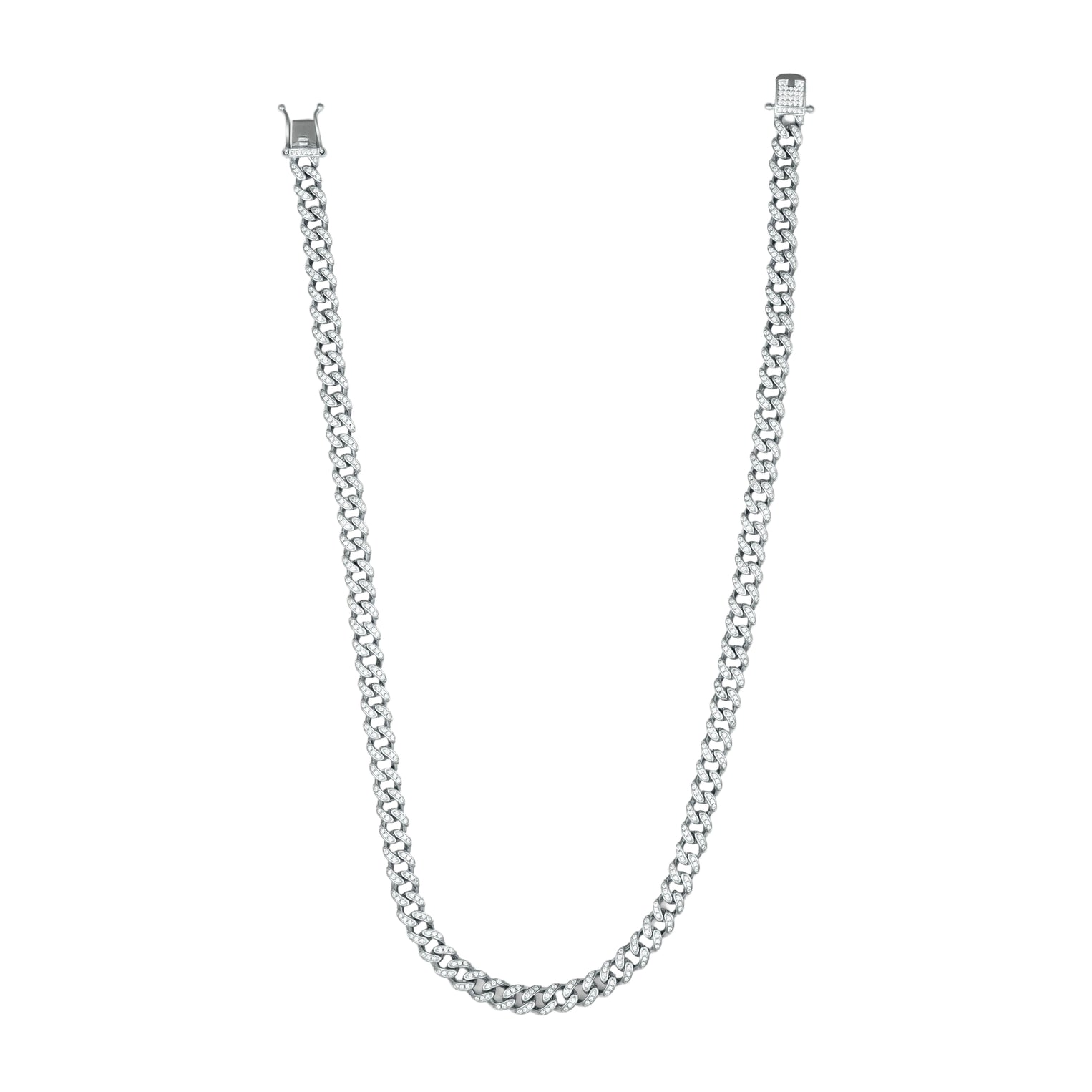 Oval Link Iced Cuban Chain 8MM