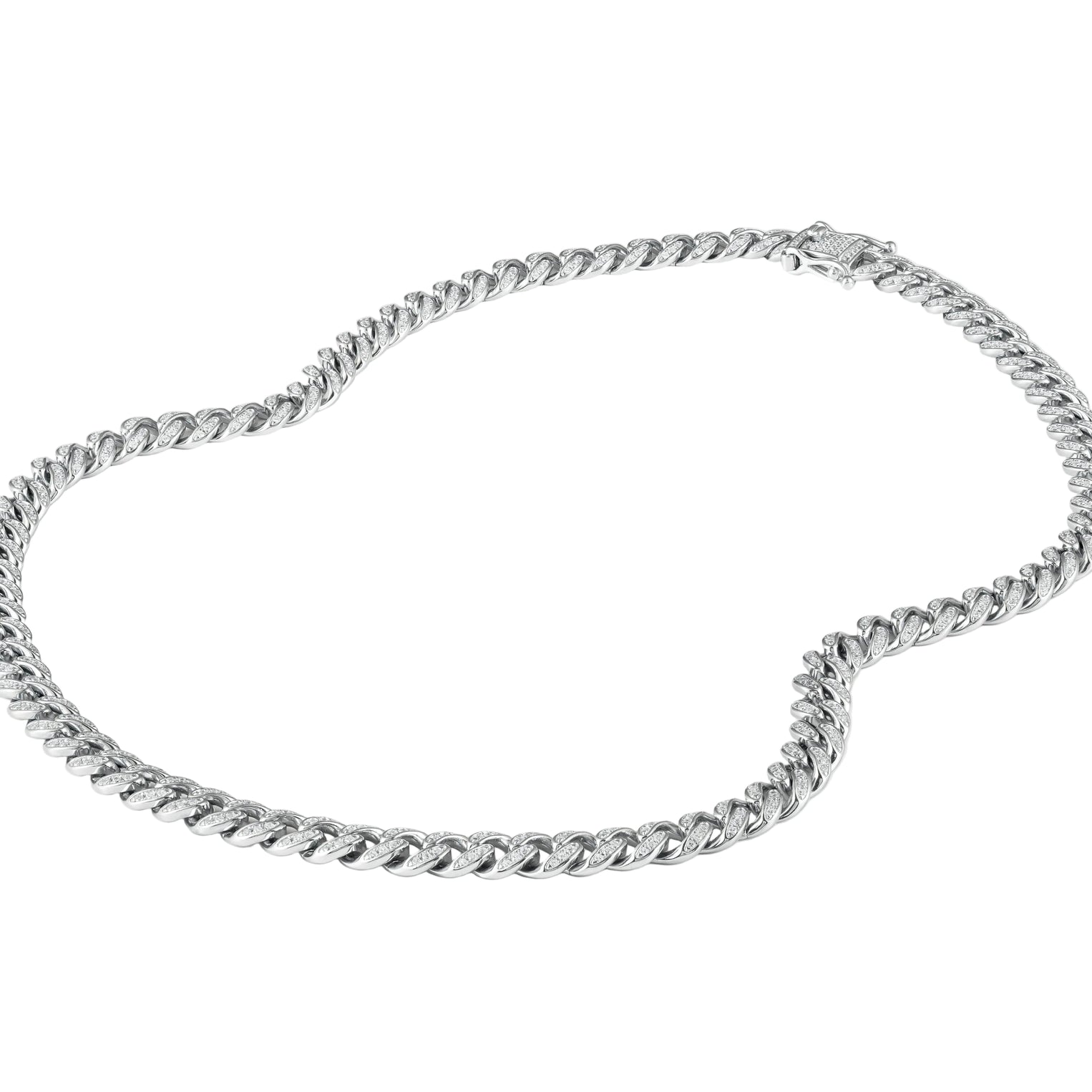 Oval Link Iced Cuban Chain 8MM