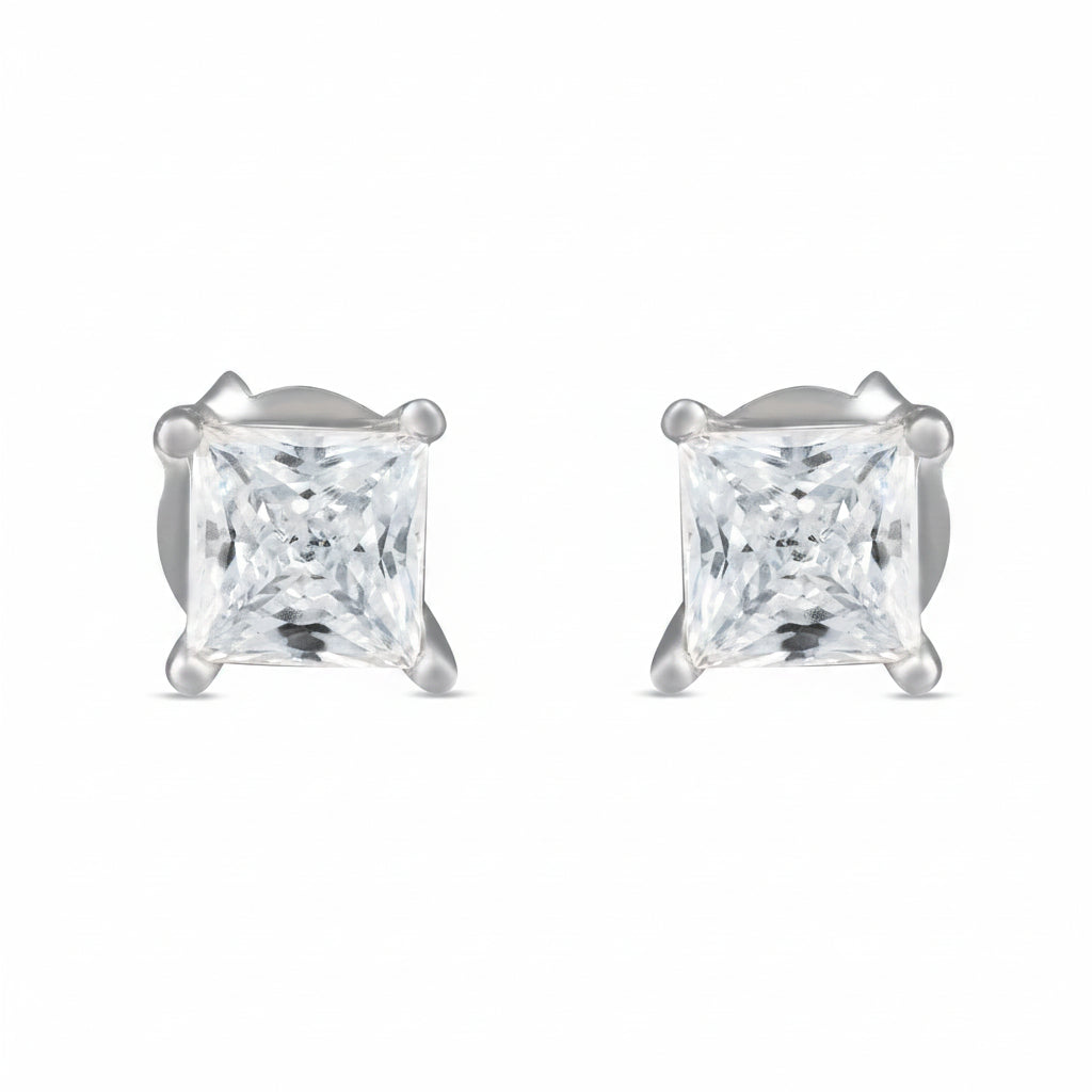 Princess Solitaire Studs