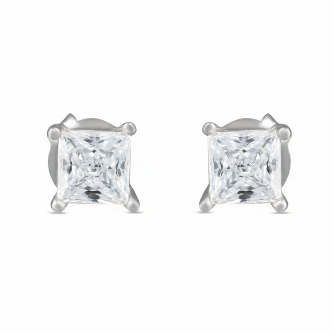 Princess Solitaire Studs