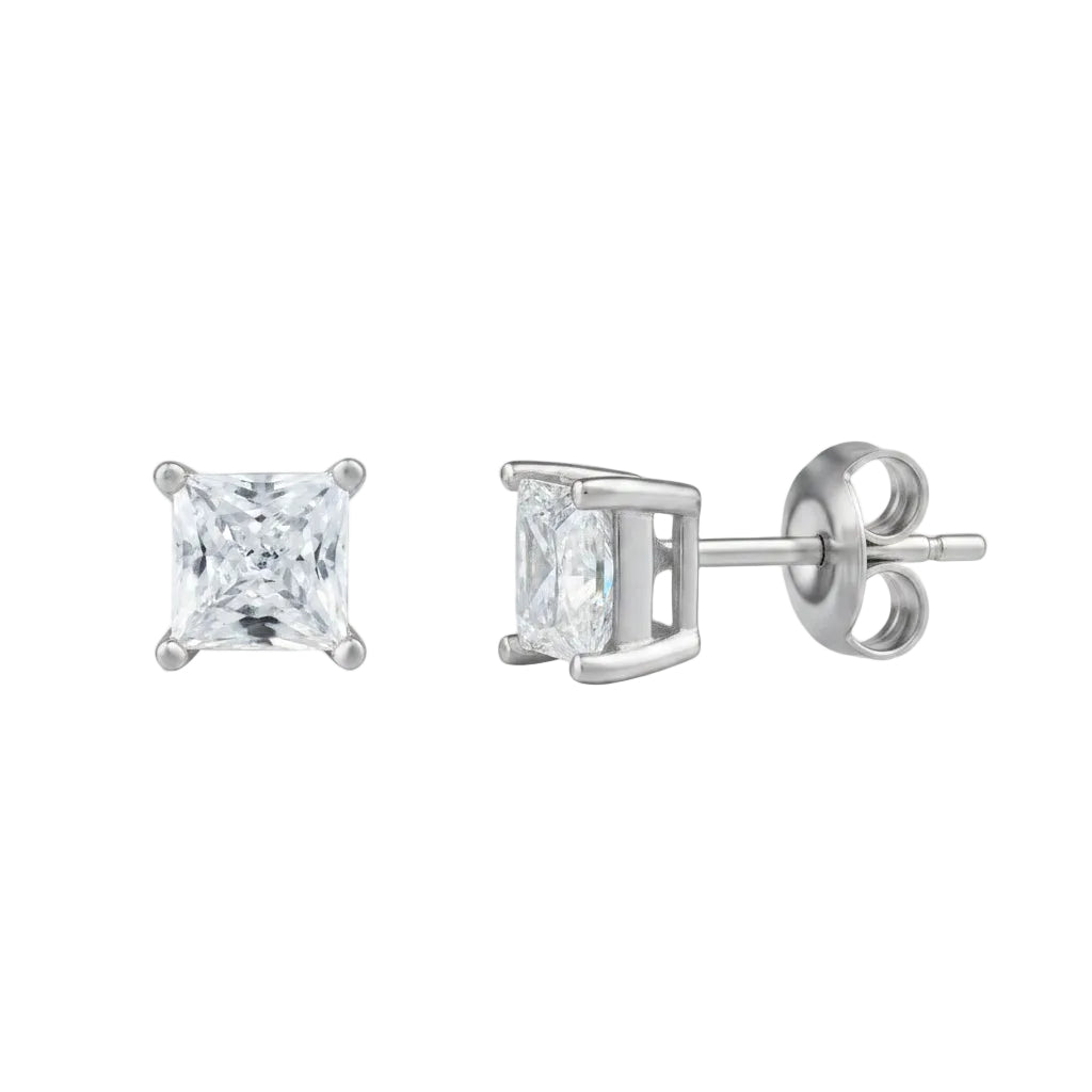 Princess Solitaire Studs