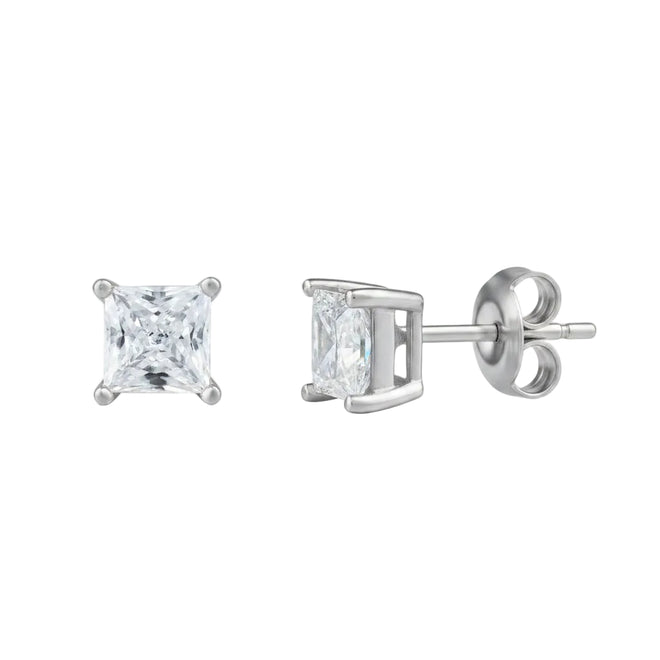 Princess Solitaire Studs