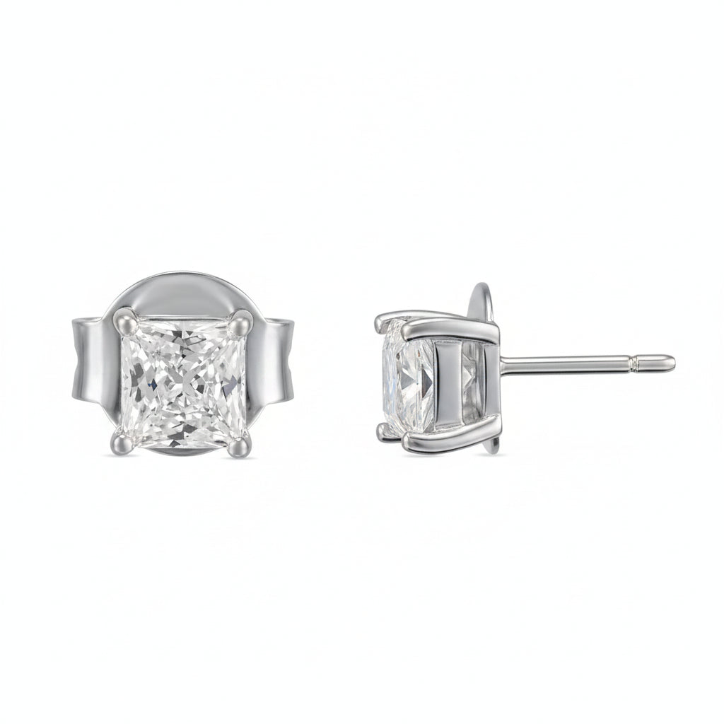 Princess Solitaire Studs