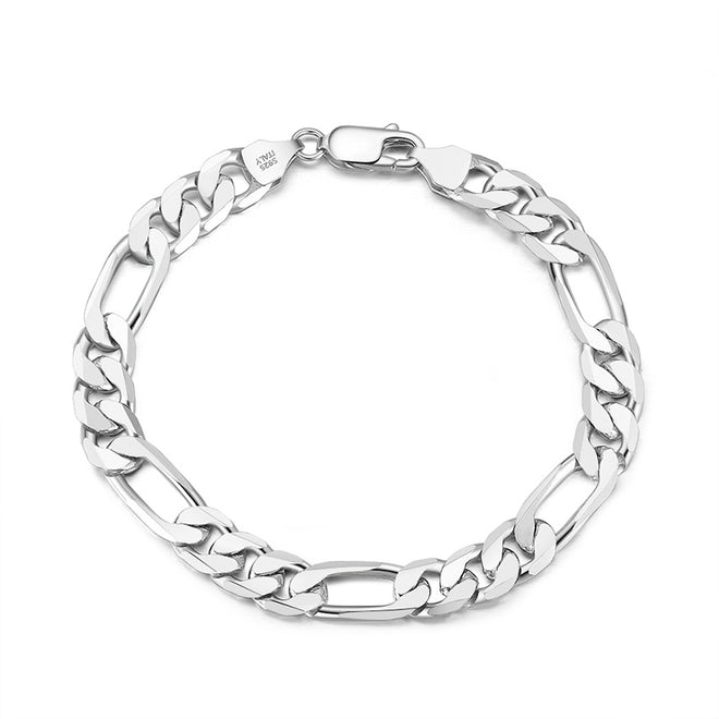 Diamond-Cut Figaro Link Bracelet