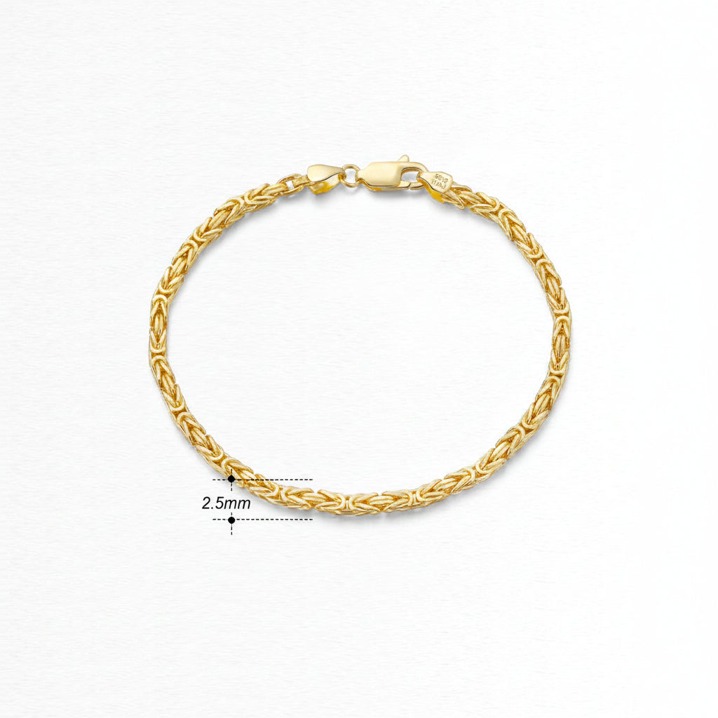 Byzantine Link Chain Bracelet Gold