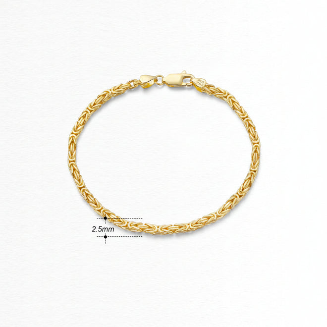 Byzantine Link Chain Bracelet Gold