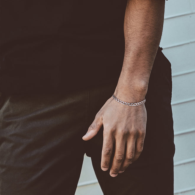 Diamond-Cut Cuban Link Curb Bracelet 3MM