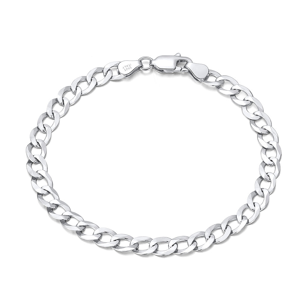 Diamond-Cut Cuban Link Curb Bracelet 5MM