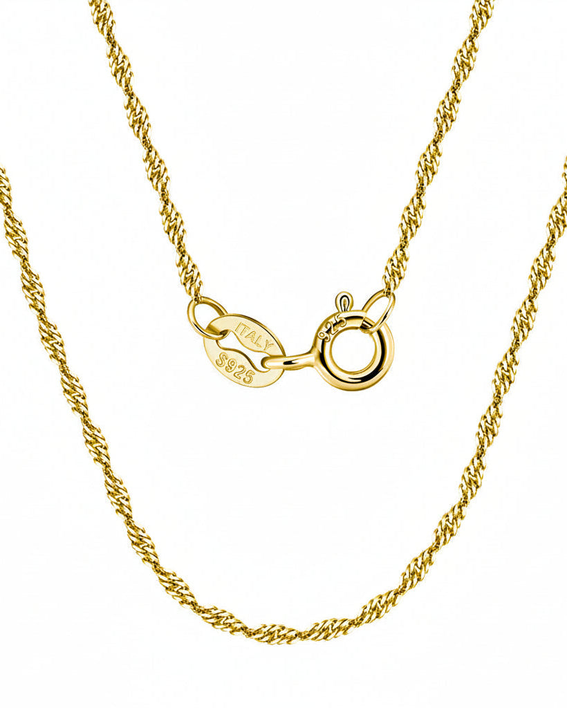 Twisted Curb Rope Chain (Gold)