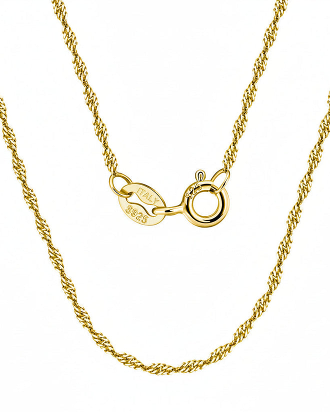 Twisted Curb Rope Chain (Gold)