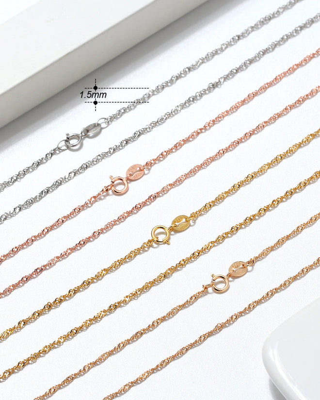 Twisted Curb Rope Chain (Gold)