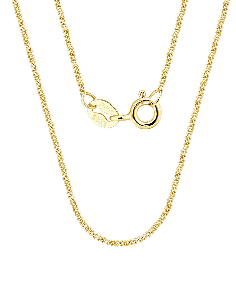 Cuban Link Curb Chain (Gold) 1mm