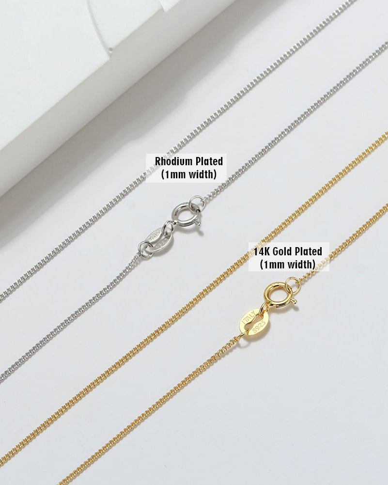 Cuban Link Curb Chain (Gold) 1mm