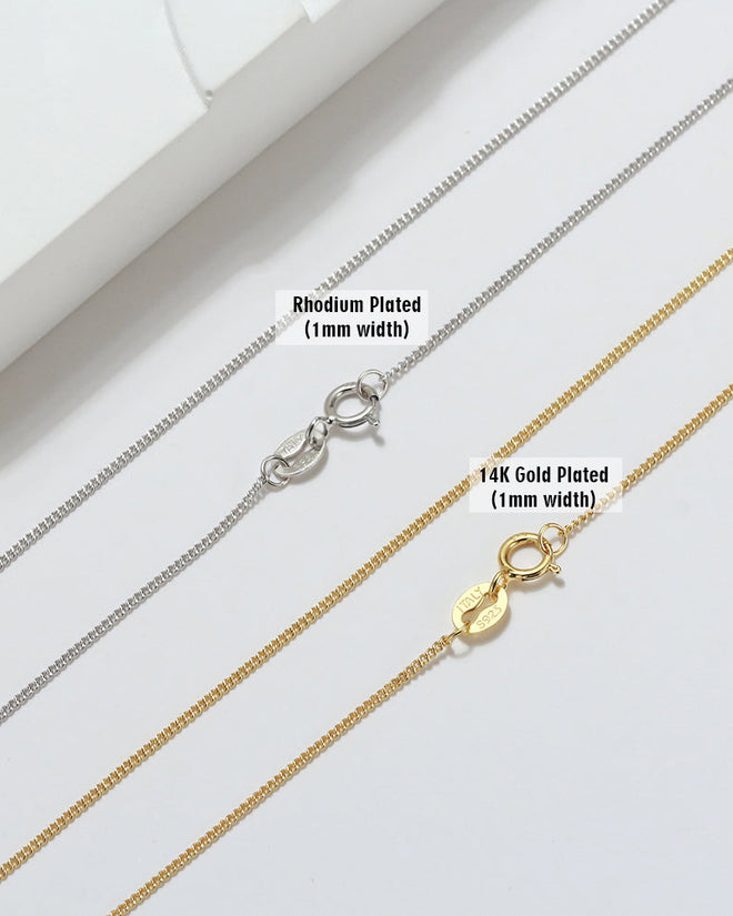 Cuban Link Curb Chain (Gold) 1mm