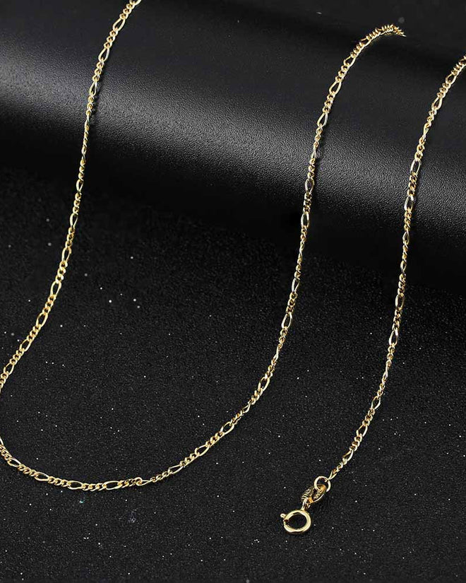 Diamond-Cut Figaro Chain (Gold) 1.7MM