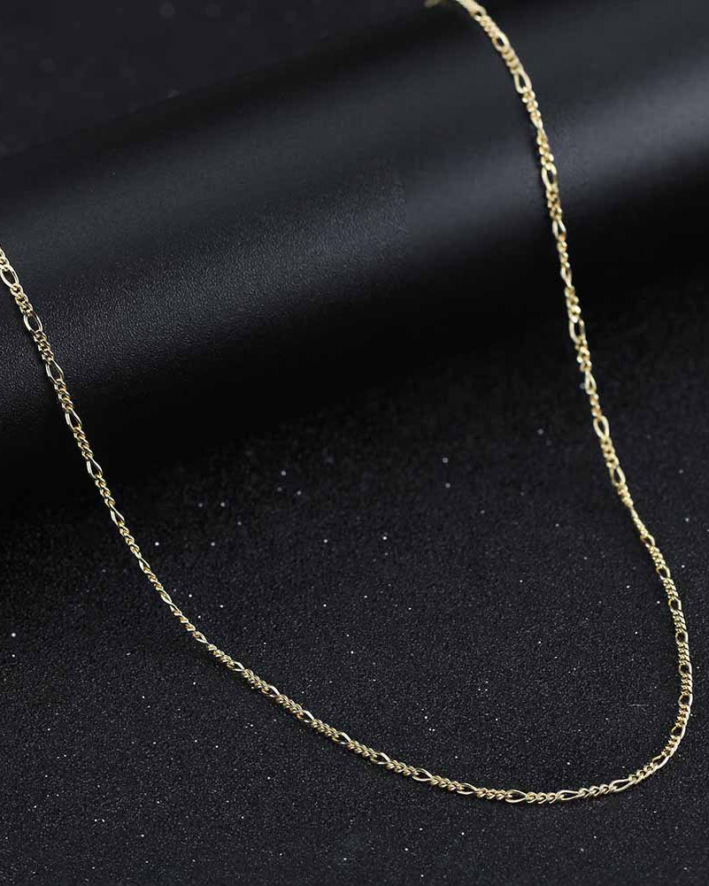 Diamond-Cut Figaro Chain (Gold) 1.7MM