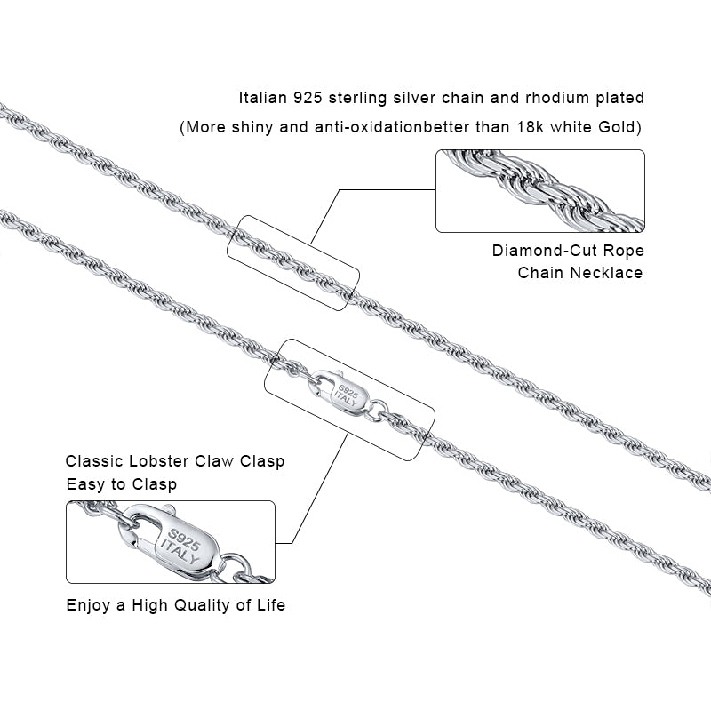 Diamond-Cut Rope Chain 3.3MM