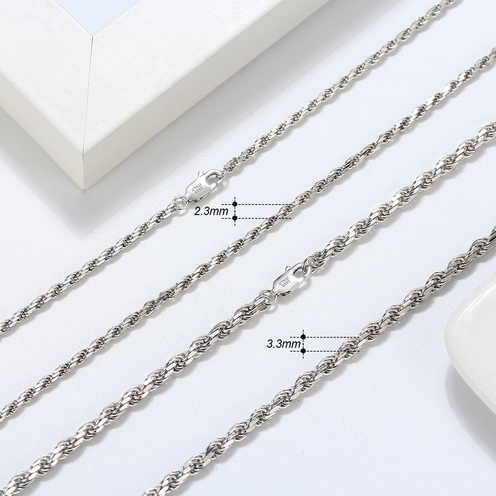 Diamond-Cut Rope Chain 3.3MM