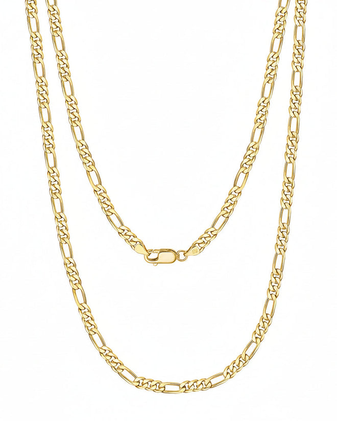 Diamond-Cut Figaro Chain (Gold) 3.3MM