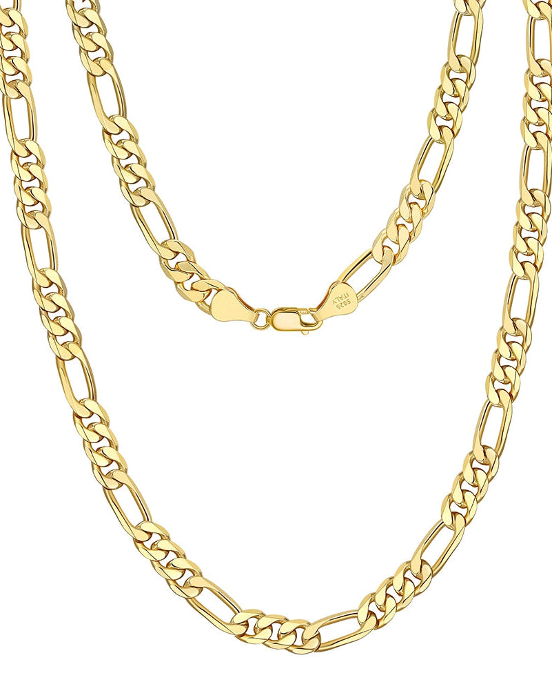 Diamond-Cut Figaro Chain (Gold) 5MM