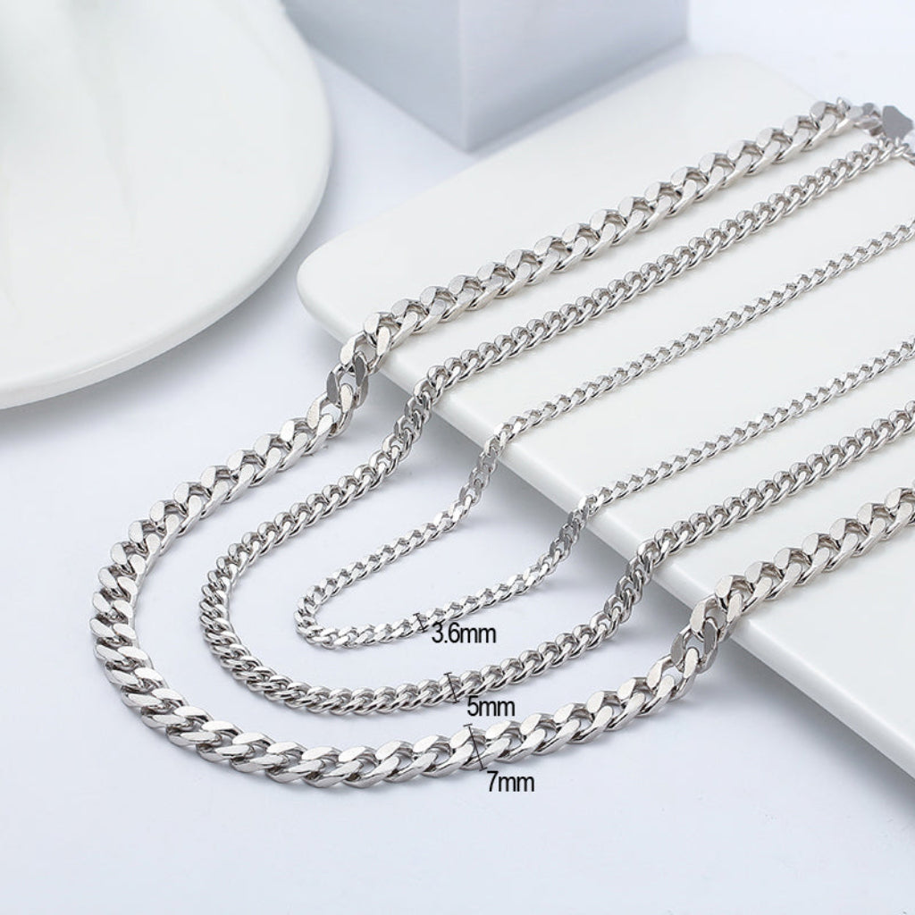 Diamond-Cut Cuban Link Curb Chain 3.6MM